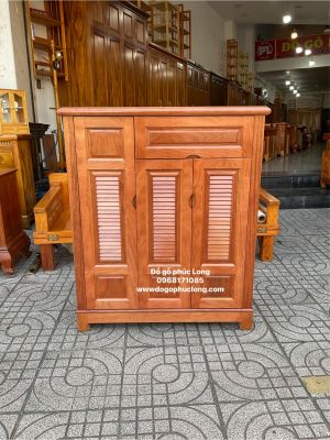 Tủ giày dép 3 cánh gỗ Xoan Đào1m