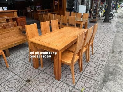 Bàn ăn gỗ Gõ Đỏ hiện đại cao cấp 6 ghế