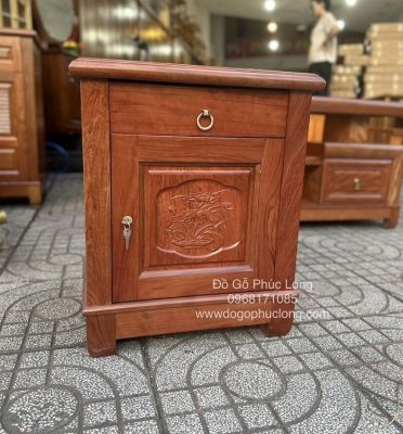 Tủ đầu giường gỗ Hương Đá_Mẫu cánh chạm