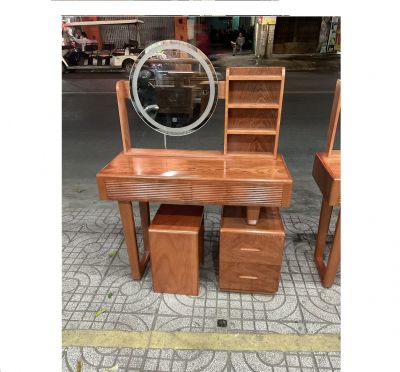 Bàn trang điểm gỗ Hương Đá 1m - Gương đèn led